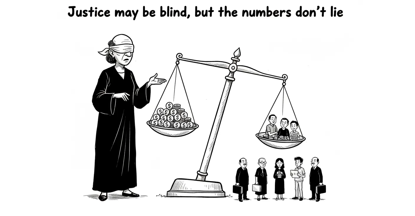 Justice may be blind, but the numbers don't lie