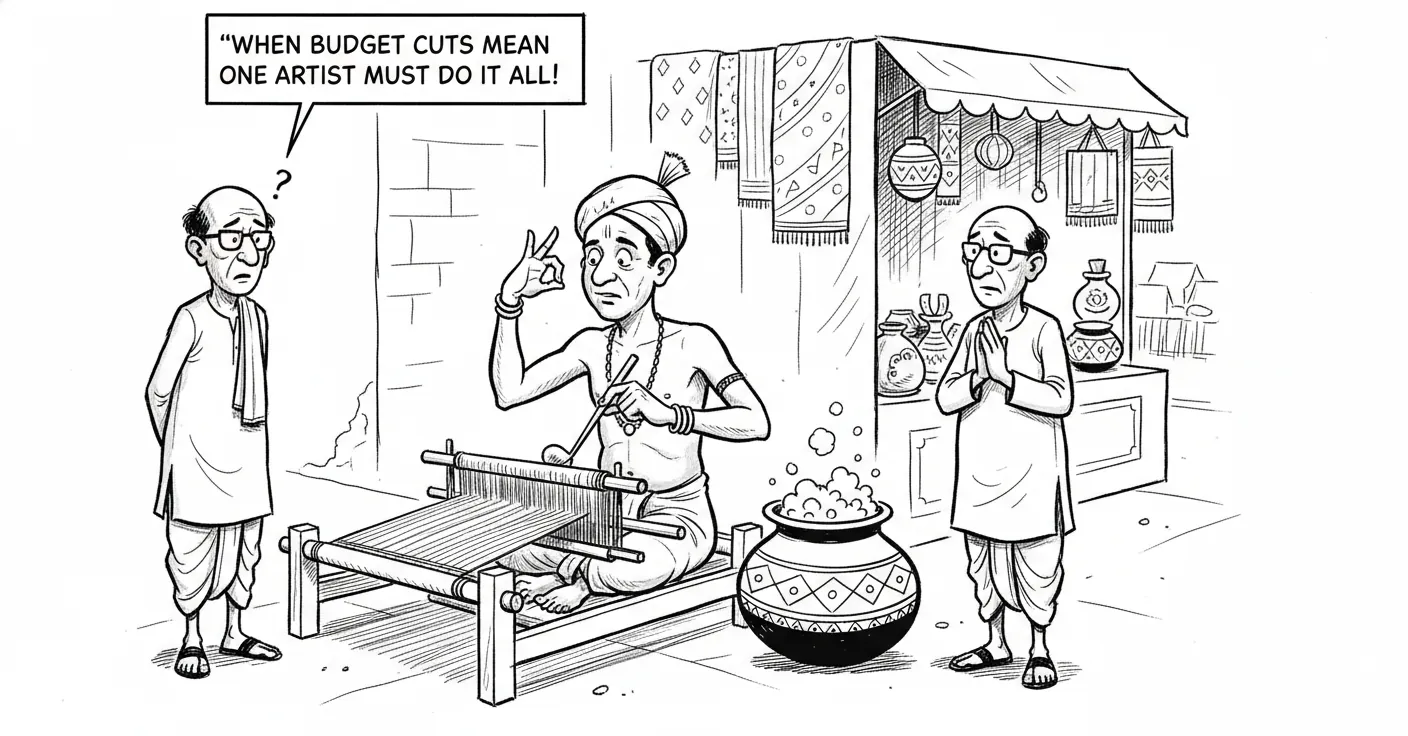 When budget cuts mean one artist must do it all!