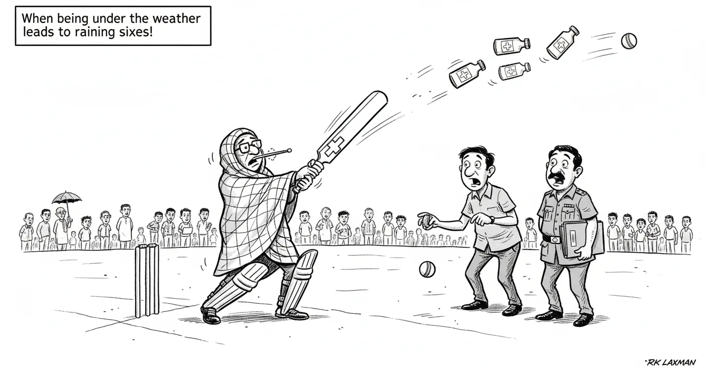 When being under the weather leads to raining sixes!