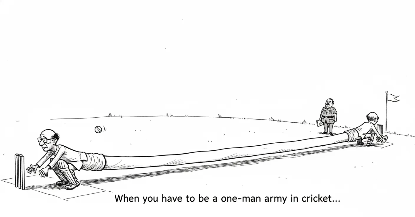 When you have to be a one-man army in cricket...