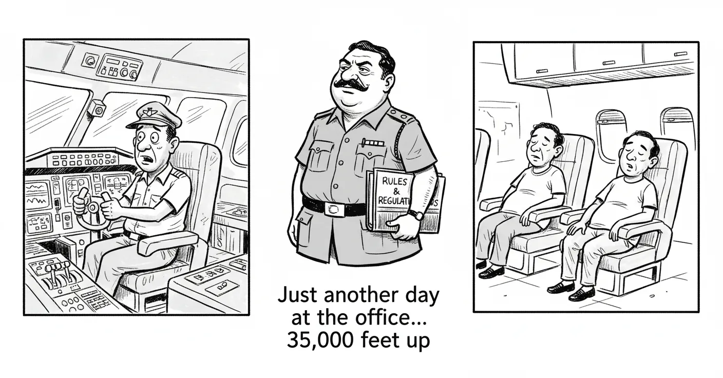 Just another day at the office... 35,000 feet up