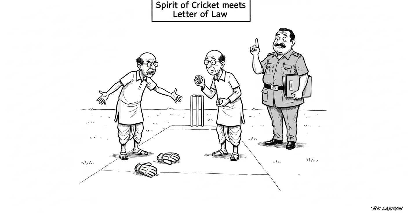 Spirit of Cricket meets Letter of Law