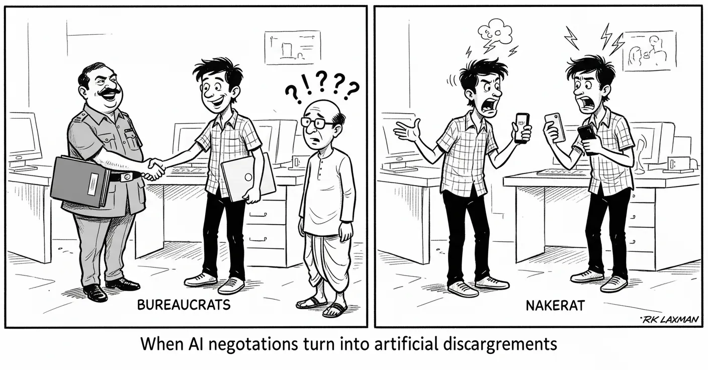 When AI negotiations turn into artificial disagreements